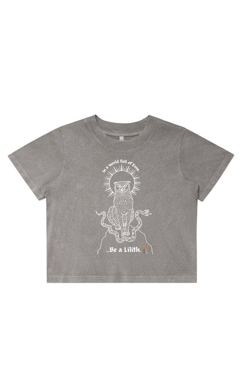 Be a Lilith Stone Wash Crop Top