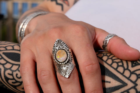 Fire Opal Witch Ring #3