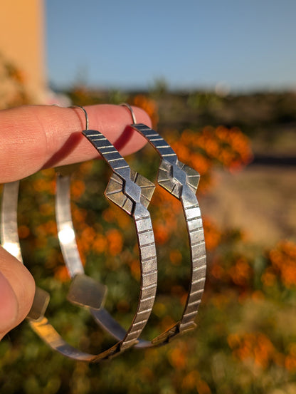 Art Deco Hoop Earrings