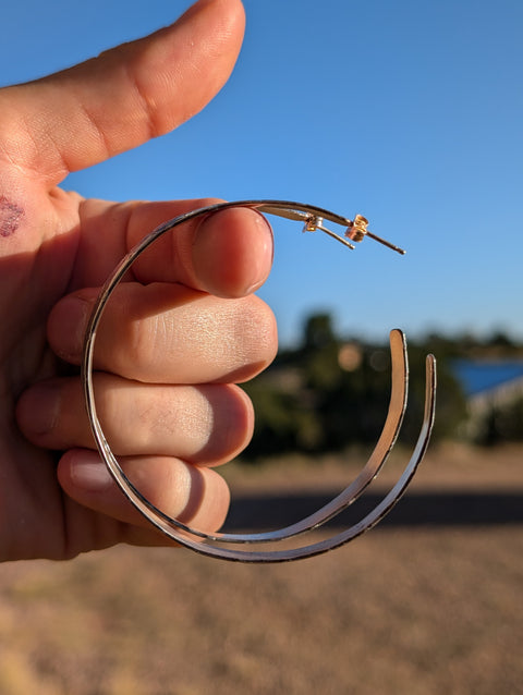 Southwestern Stamped Hoops (Dotted Chevron)