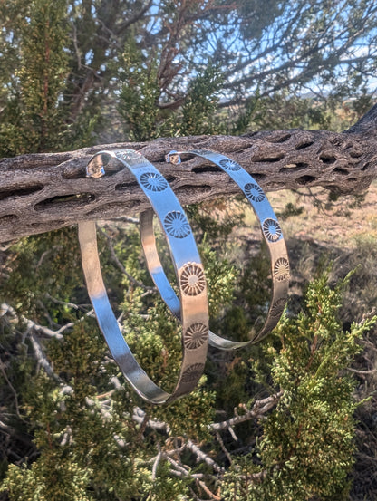 Southwestern Stamped Hoops (Radiant Sun)