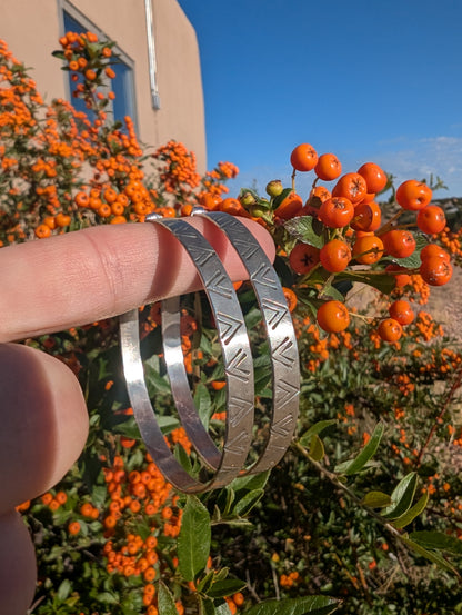 Southwestern Stamped Hoops (Double Chevron)