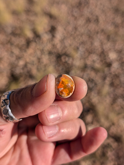 Fire Opal Witch Ring (Made to Order)- Fall Orange Opal