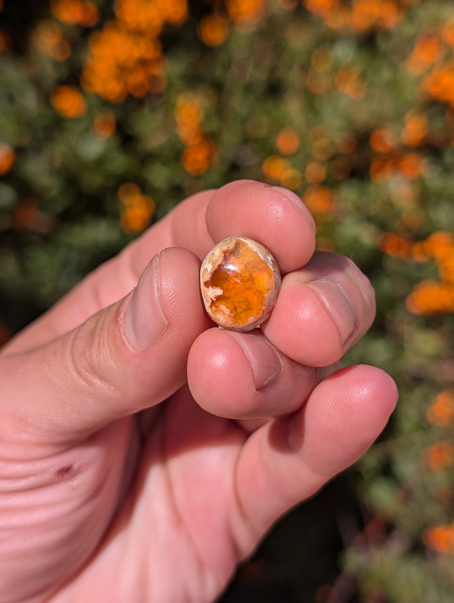 Fire Opal Witch Ring (Made to Order)- Fall Orange Opal