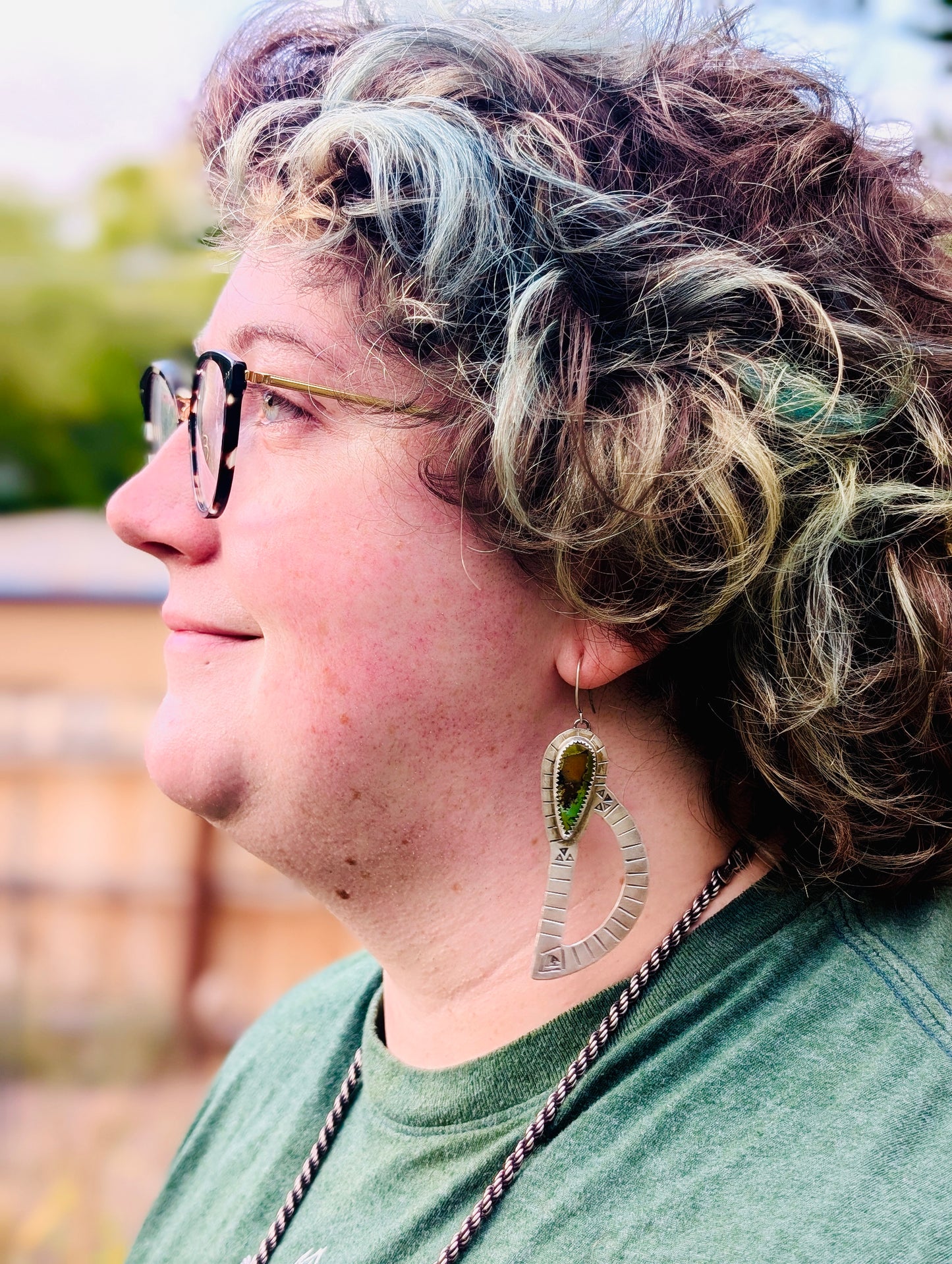 Half-Moon Nevada Turquoise Earrings