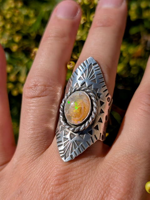 Fire Opal Witch Ring #3