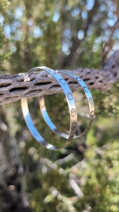 Southwestern Stamped Hoops (Radiant Sun)