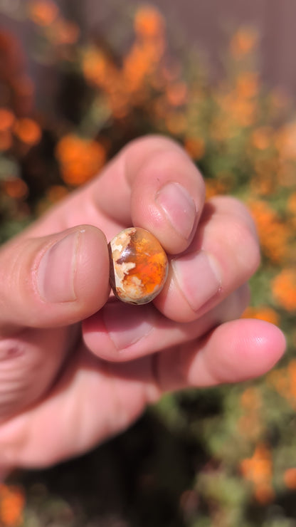 Fire Opal Witch Ring (Made to Order)- Fall Orange Opal