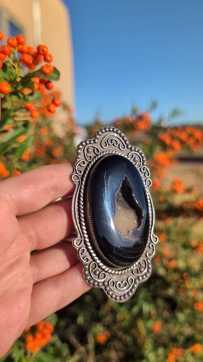 Gothic Onyx-Druzy Cuff