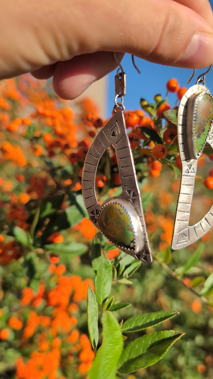 Half-Moon Nevada Turquoise Earrings