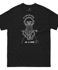 Black heavyweight cotton tee featuring white mystical graphic of a leopard surrounded by snakes and halo with text "In a world full of Eves... Be a Lilith" on front, called Be a Lilith Tee.